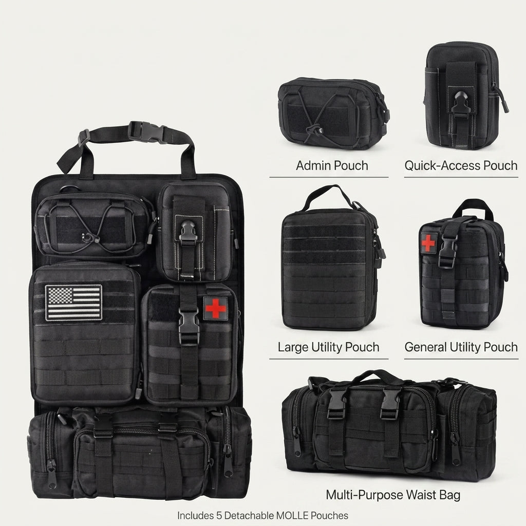 Tactical MOLLE Seat Organizer Set