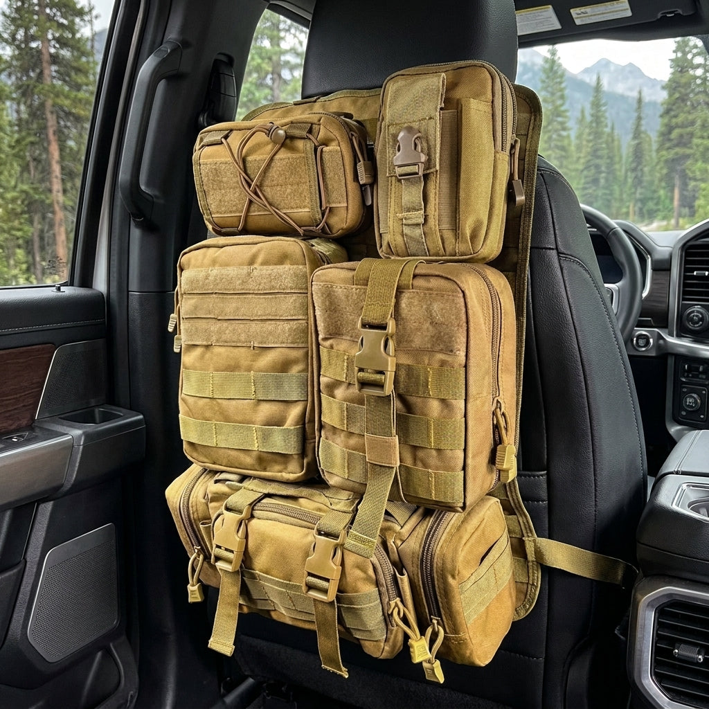 Tactical MOLLE Seat Organizer Set
